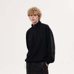 【残り一点】Bio Washed Easy Half Zip Sweat Shirts