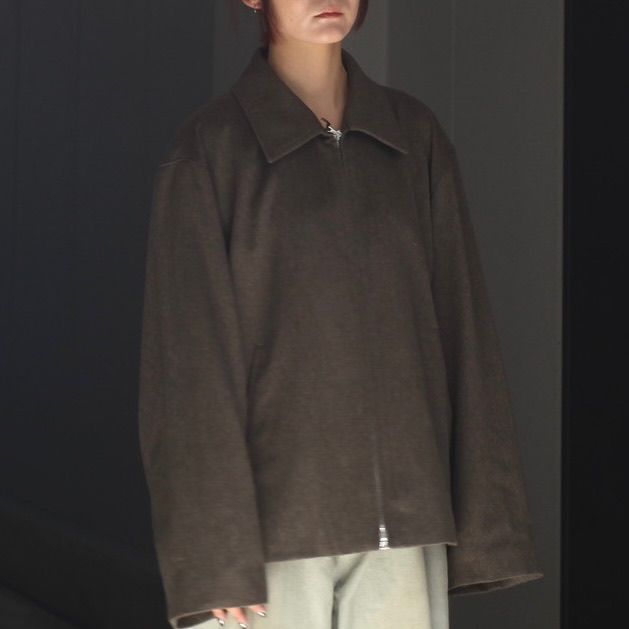 【残り一点】Wool Doeskin Zip Short Jacket