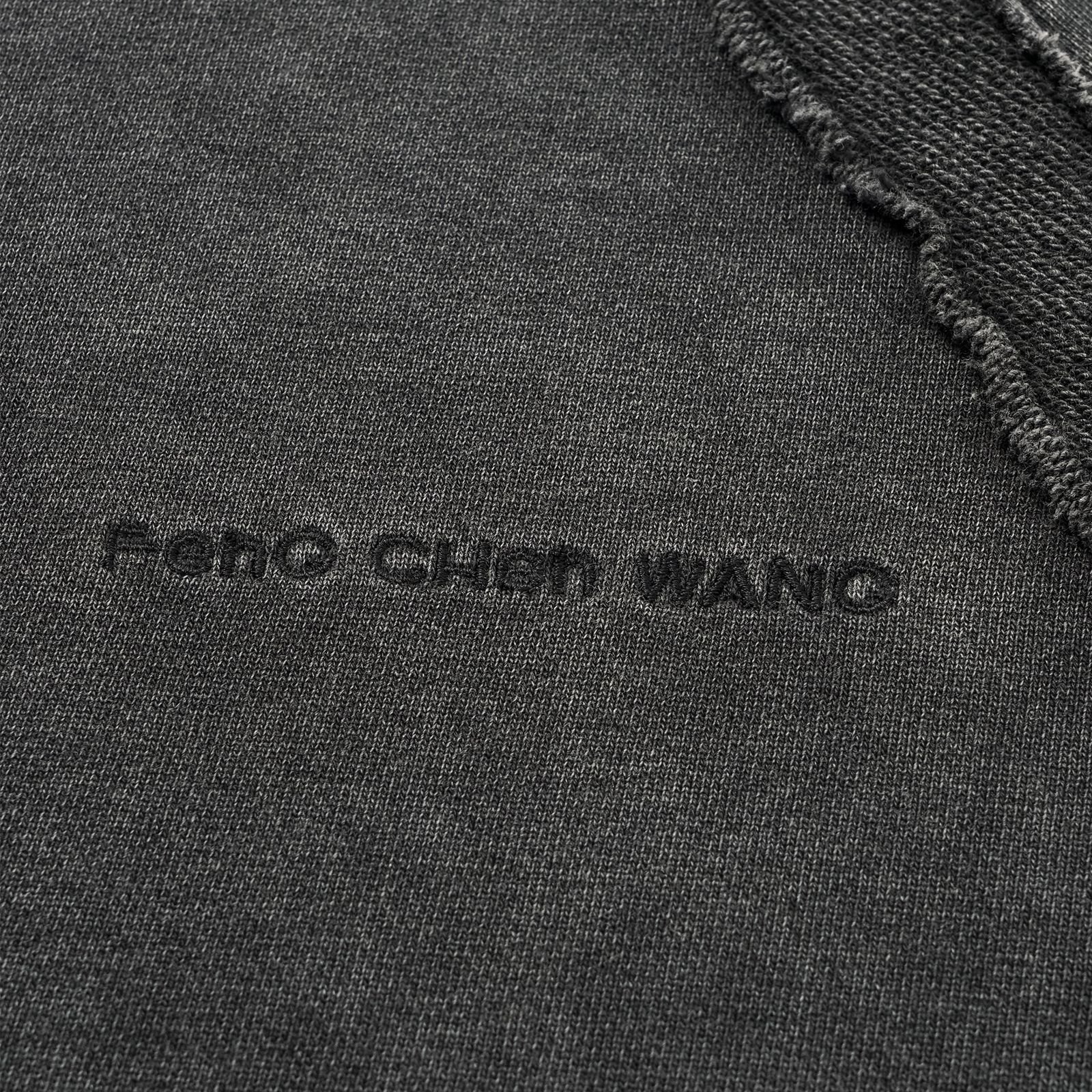 【残り一点】Washed Stand Collar Top with Denim Trim
