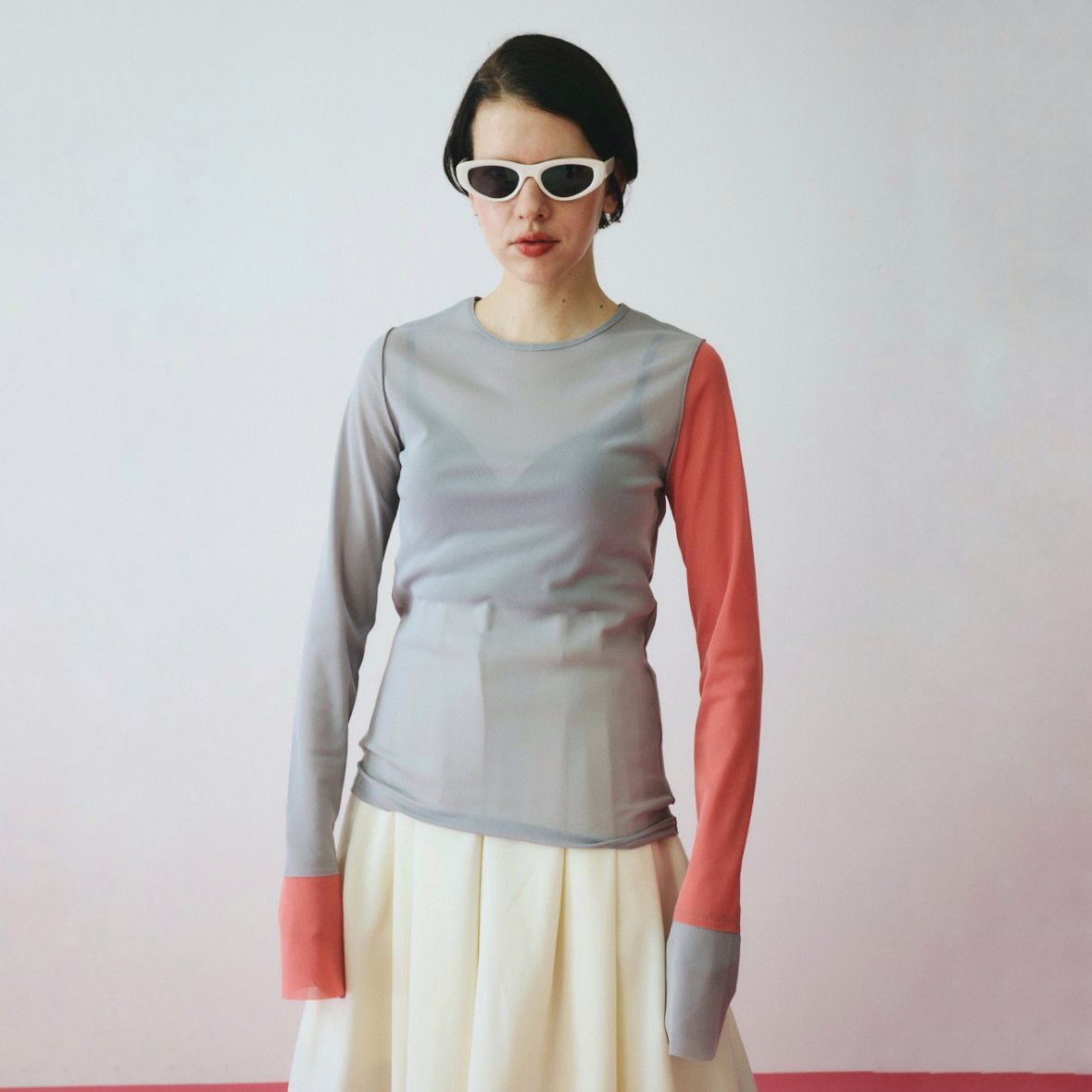 【残り一点】Bi Color Mesh Inner Tops