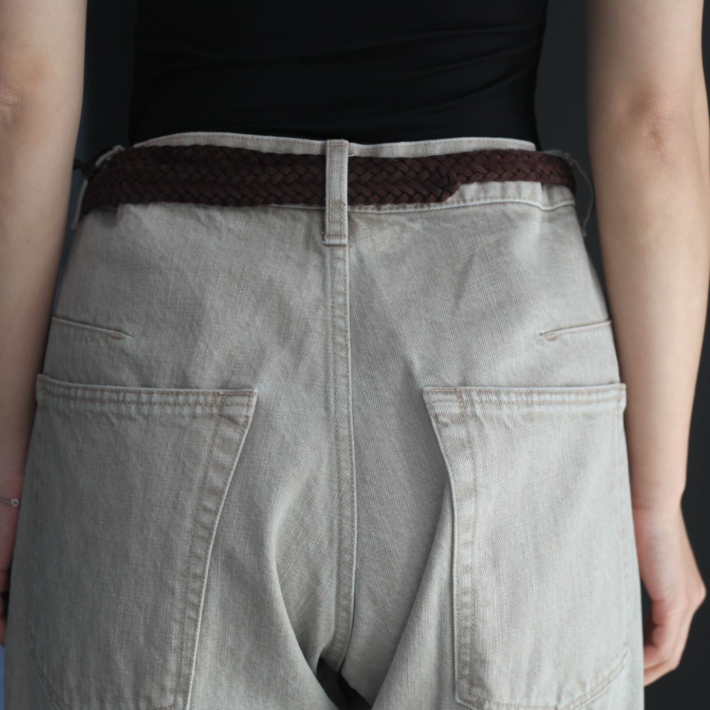 【残りわずか】3D Twisted Wide Leg Jeans