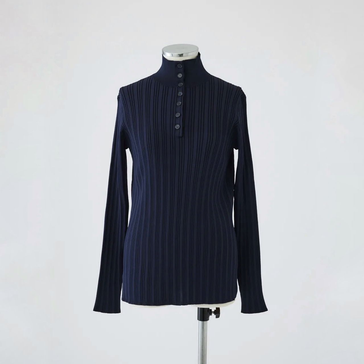 【残り一点】Open Collar Rib Knit Tops
