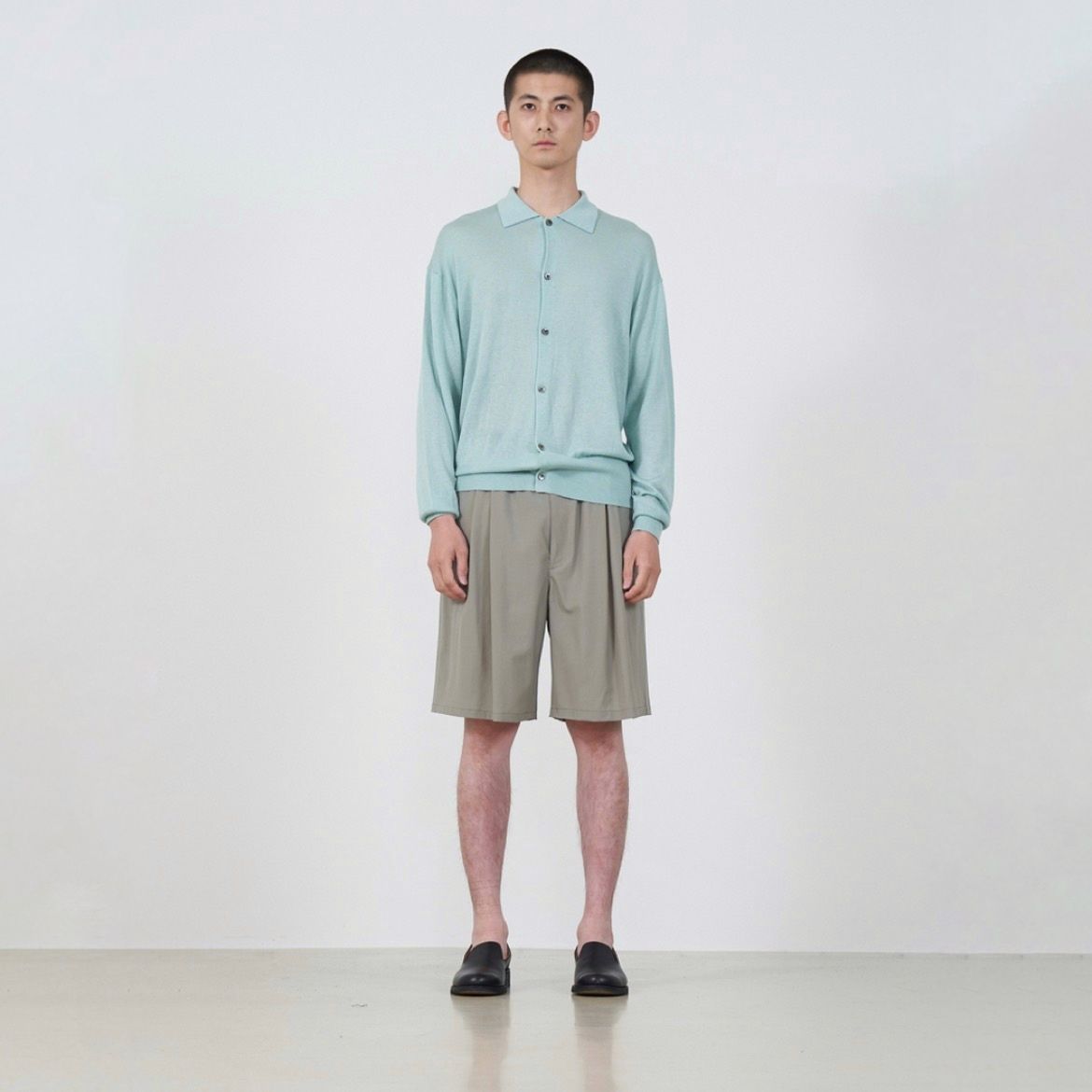 【残り一点】Silk Cashmere Sheer Shirt Cardigan