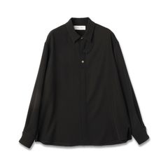 【残り一点】Double Cloth Twill Front Fly Chin Tab Shirt