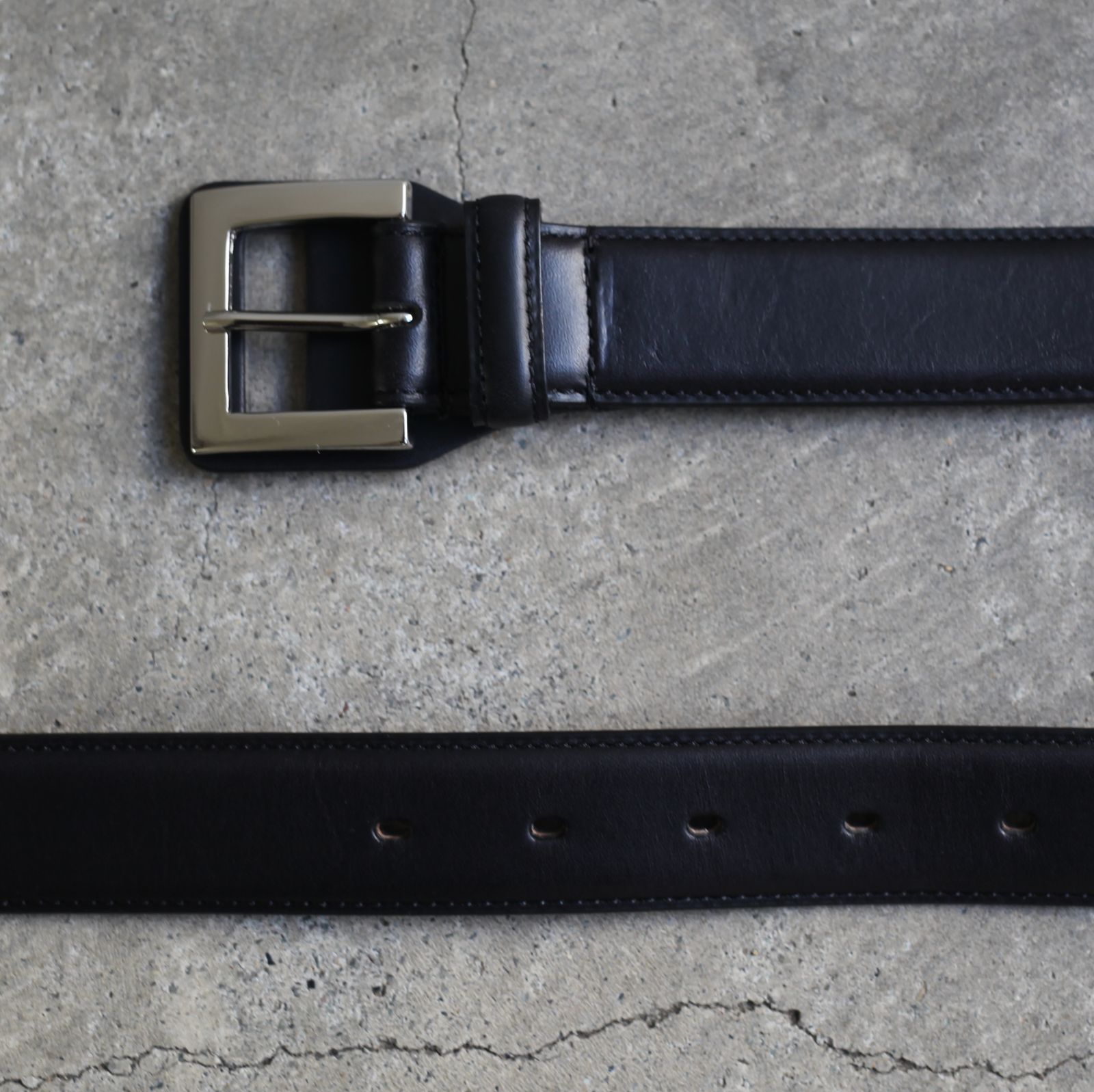 【残りわずか】Leather Pin Buckle Belt - S