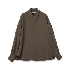 【残り一点】Double Cloth Twill Front Fly Chin Tab Shirt