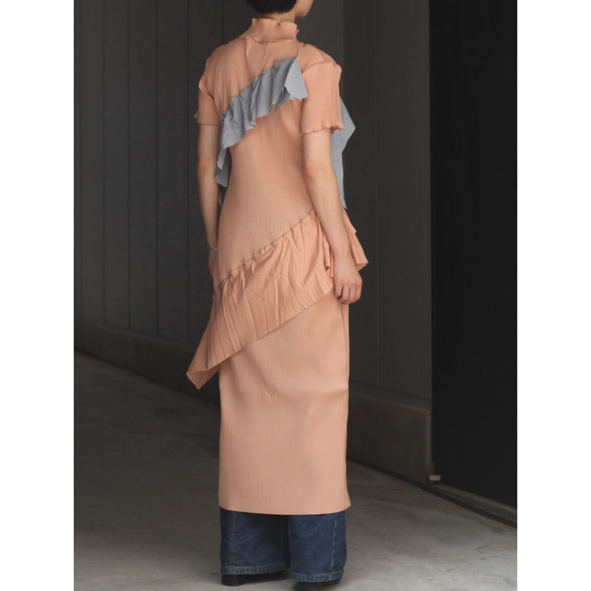 kotohayokozawa - 【残り一点】Todo Wave Long Sleeve Dress High Neck