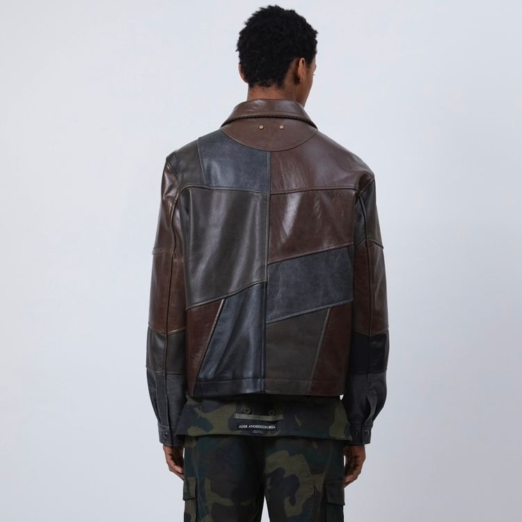 【残り一点】Unisex Patchwork Leather Jacket