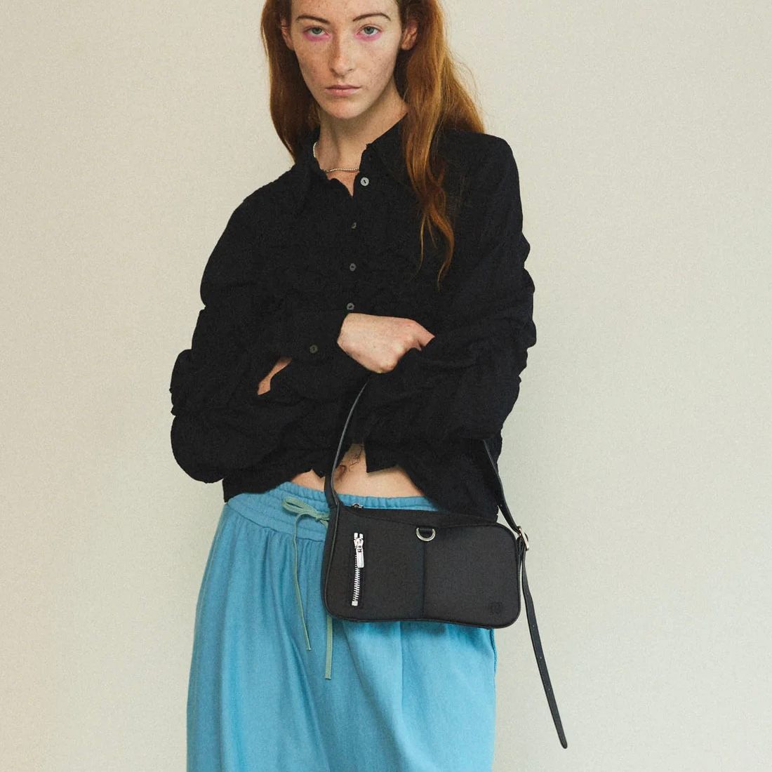【さとみ】メゾンスペシャル ハンドバスケットフリンジスカート　ブラック MAISON SPECIAL（メゾンスペシャル）の「《UNISEX》Flower Hand