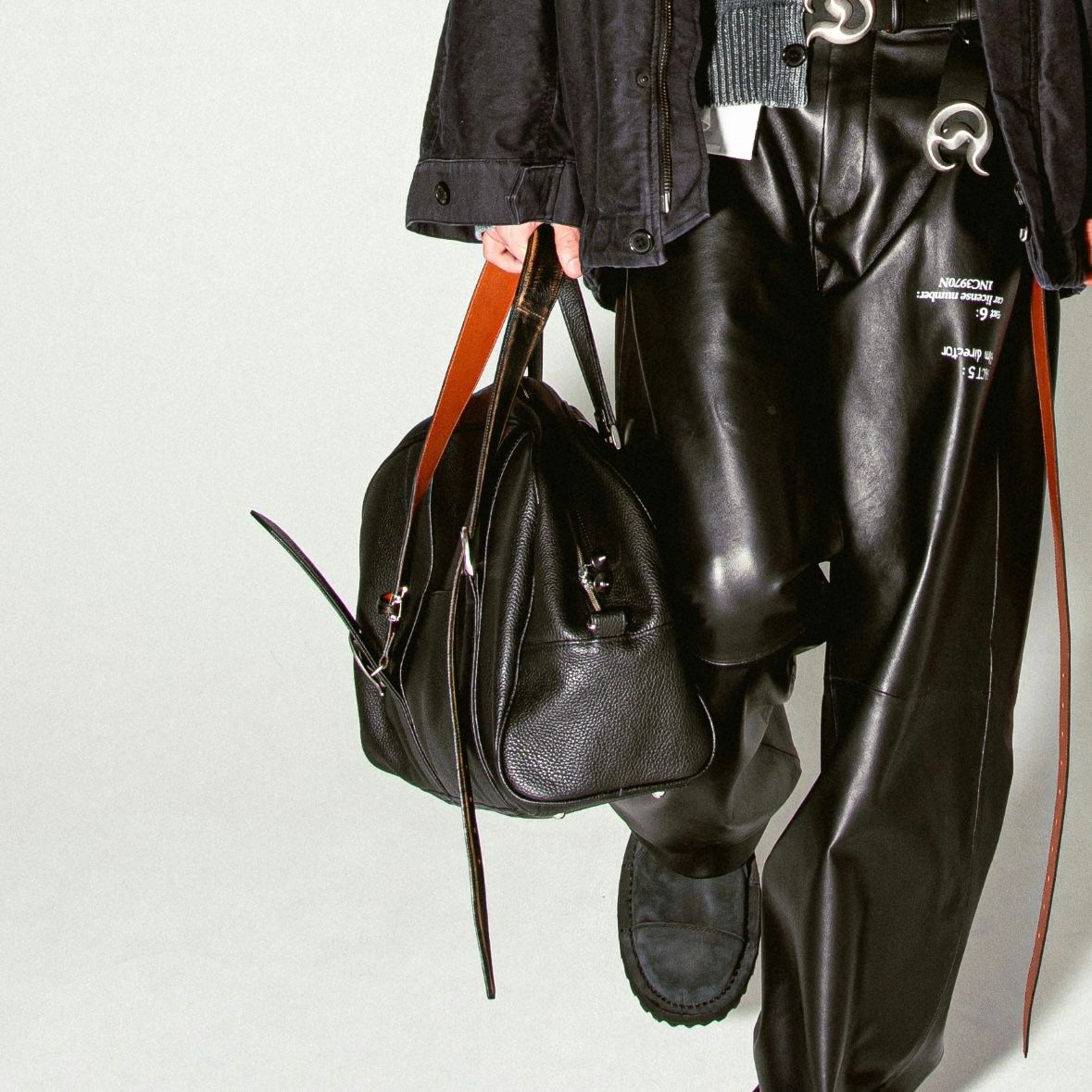 【残り一点】"D"Buckle Belt Boston Bag
