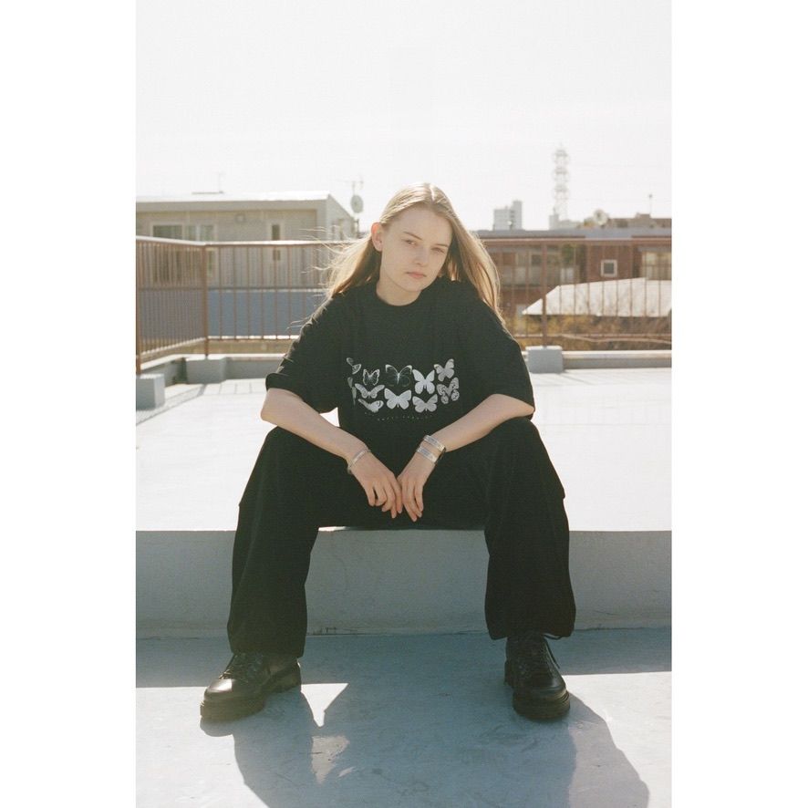 【残り一点】Oversized Garment Dye T-shirt(BUTTERFLY)