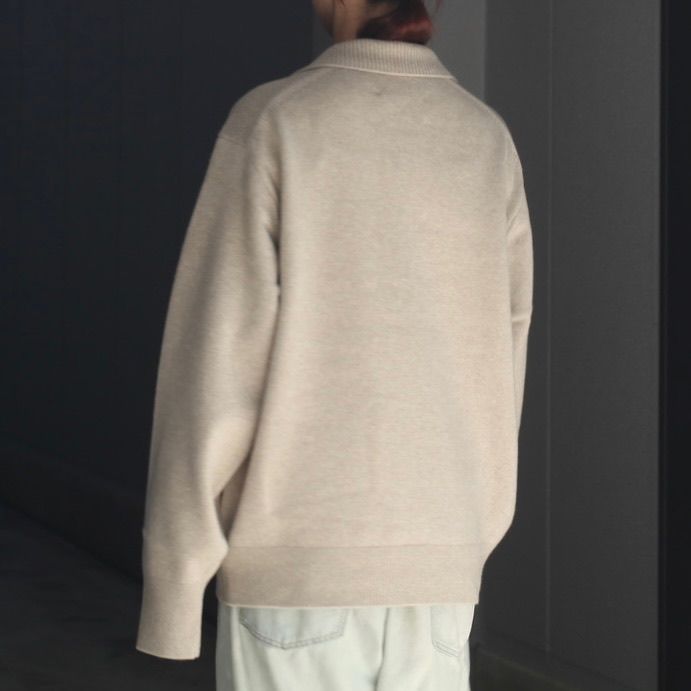 【残りわずか】Extra Fine Wool Knit Skipper LS