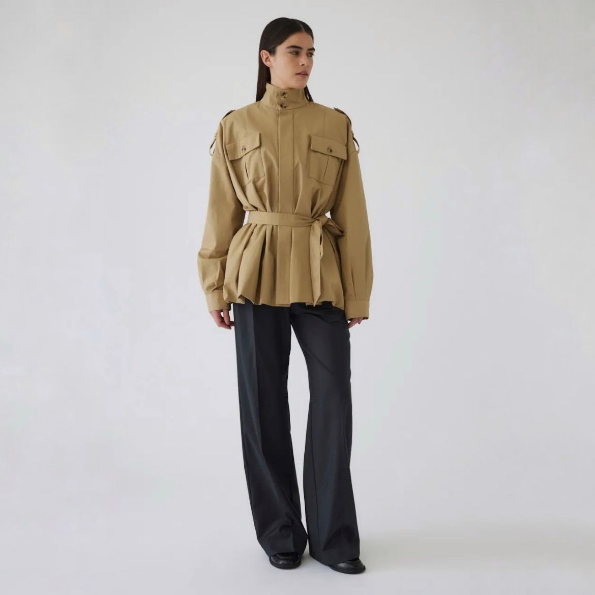 RIM.ARK] リムアーク Balloon trench CT(BEIGE)