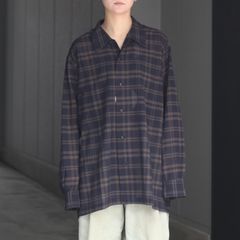 【残り一点】シアーコットンオープンカラーL/Sシャツ