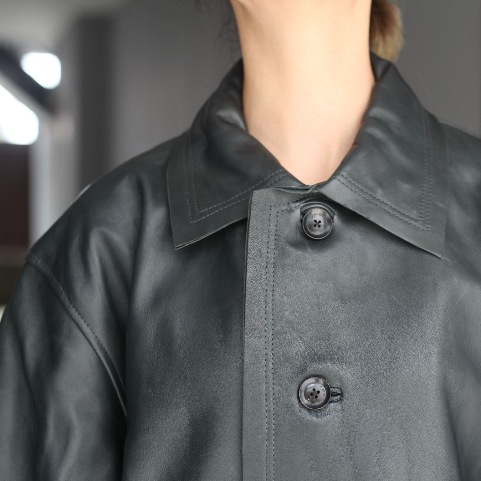 YOKE - 【残りわずか】Cut-Off Leather Car Coat | ACRMTSM ONLINE STORE