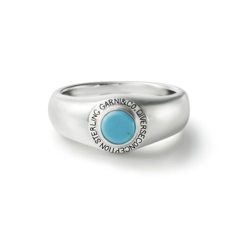 【お取り寄せ注文可能】Round Stone Ring_S(BLUE)