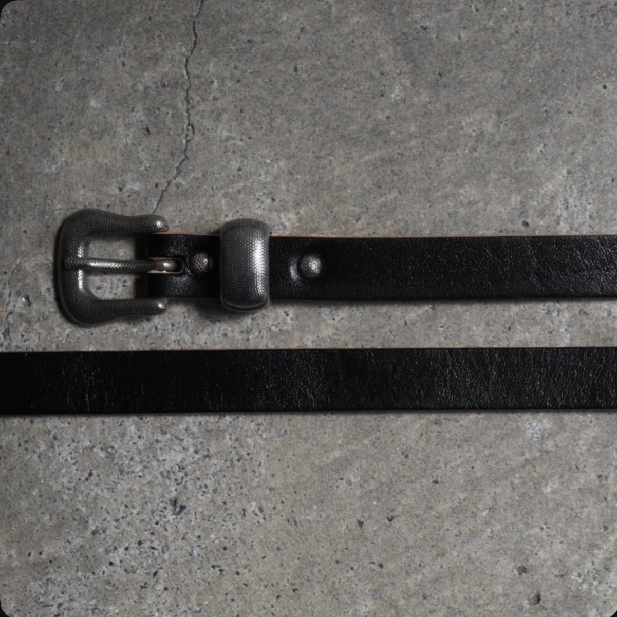 【残り一点】Western Buckle Belt(BLACK×SILVER)