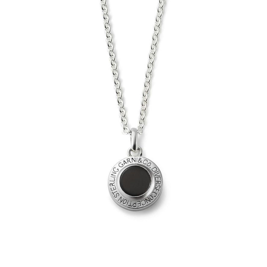 【お取り寄せ注文可能】Round Stone Pendant_L(BLACK)