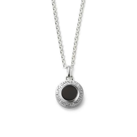 【お取り寄せ注文可能】Round Stone Pendant_L(BLACK)