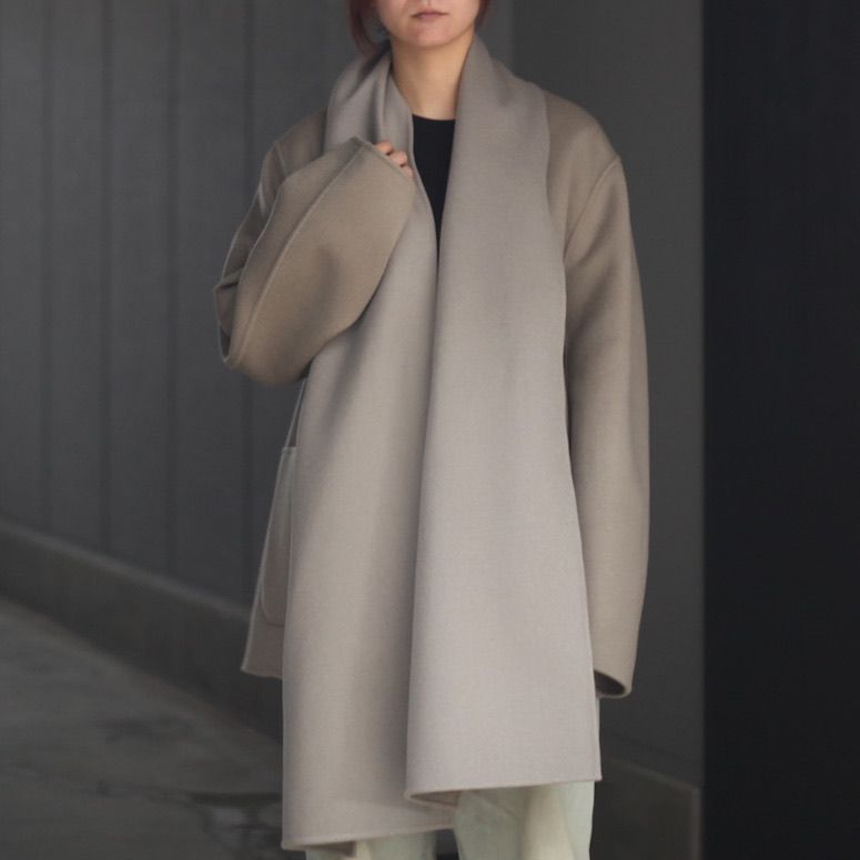 【残りわずか】Wool Cashmere Beaver Reversible Stole Jacket