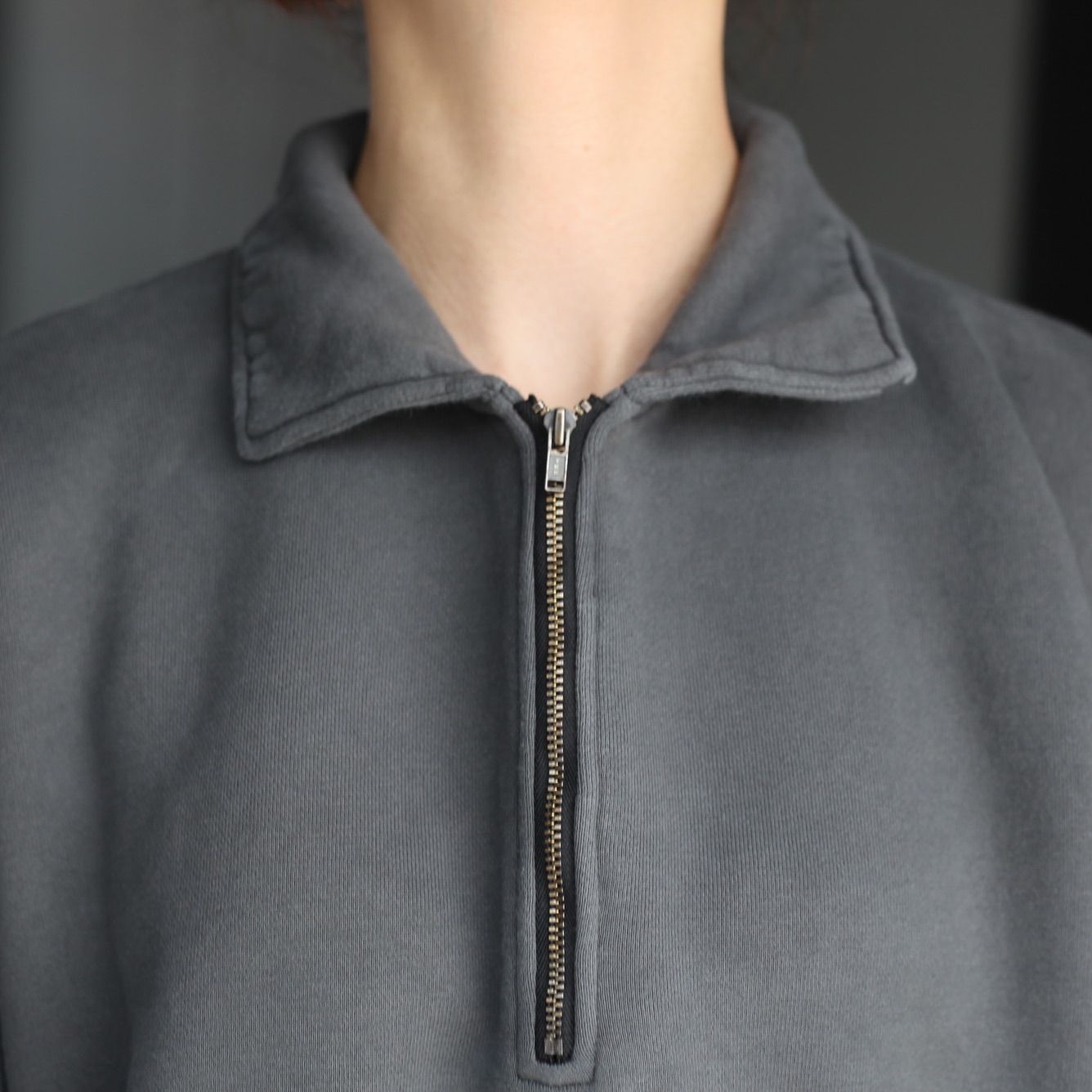 【残り一点】Pigment Dyed Zip Sweatshirt