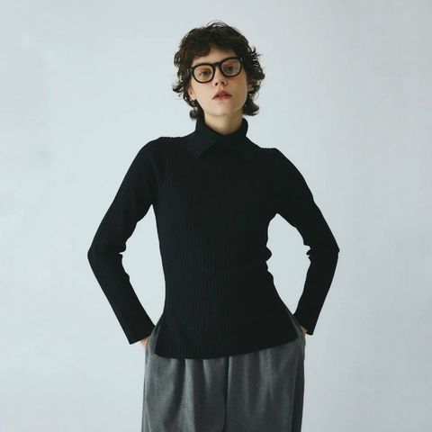 【残り一点】Stand Collar Knit Top