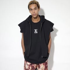 【残り一点】Cut Off Wide Zip N/S Sweat Hoodie