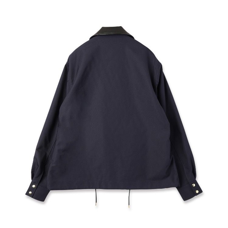 【残り一点】Chambray Gabardine Dot Button Coach Jacket