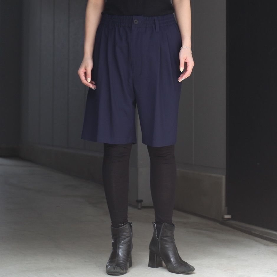 【残り一点】Wool Washer Tropical 2Pleated Easy Shorts