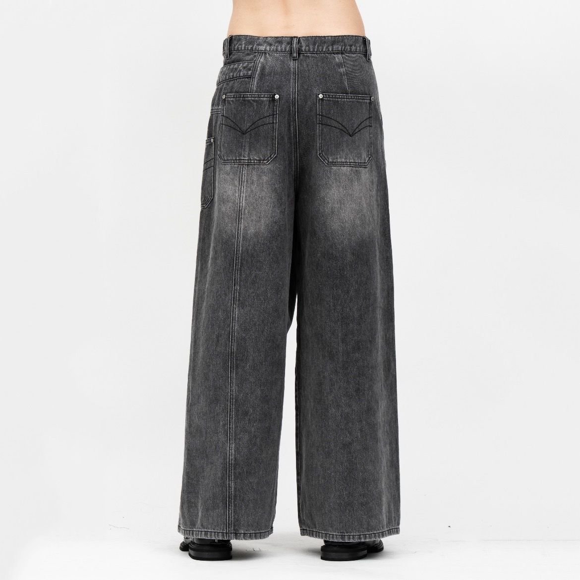 Feng Chen Wang - 【残り一点】Asymetric Wide Leg Jeans with Panel ...