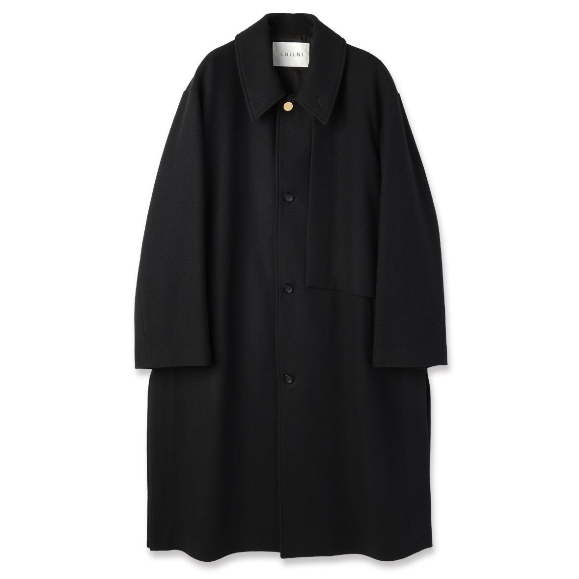【残り一点】Lamb Wool Melton Layered Long Coat