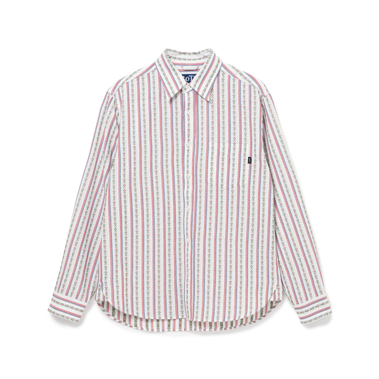 【残り一点】Flower Striped Shirt