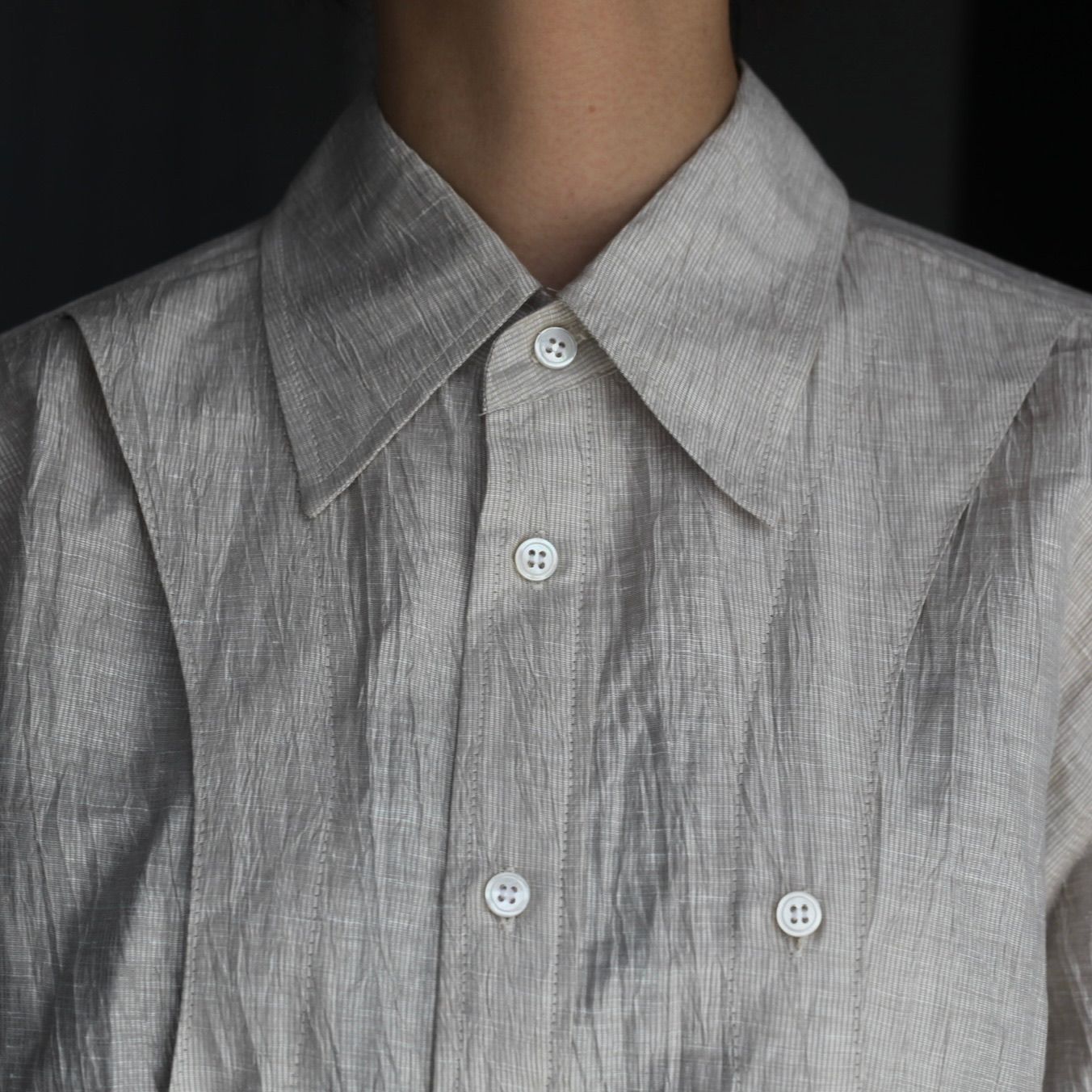 【残り一点】Plaid Panelled Utility Shirt