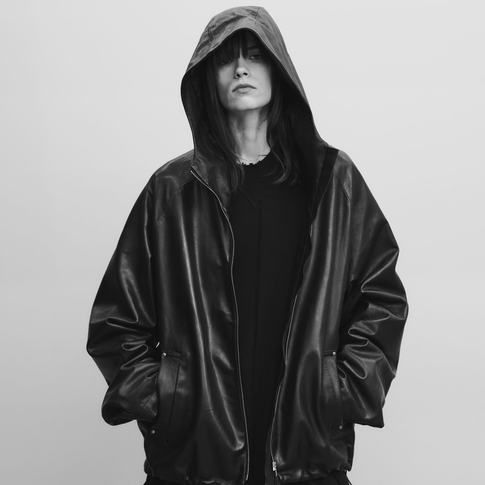 stein - 【残りわずか】Leather Hooded Short Jacket | ACRMTSM ONLINE ...