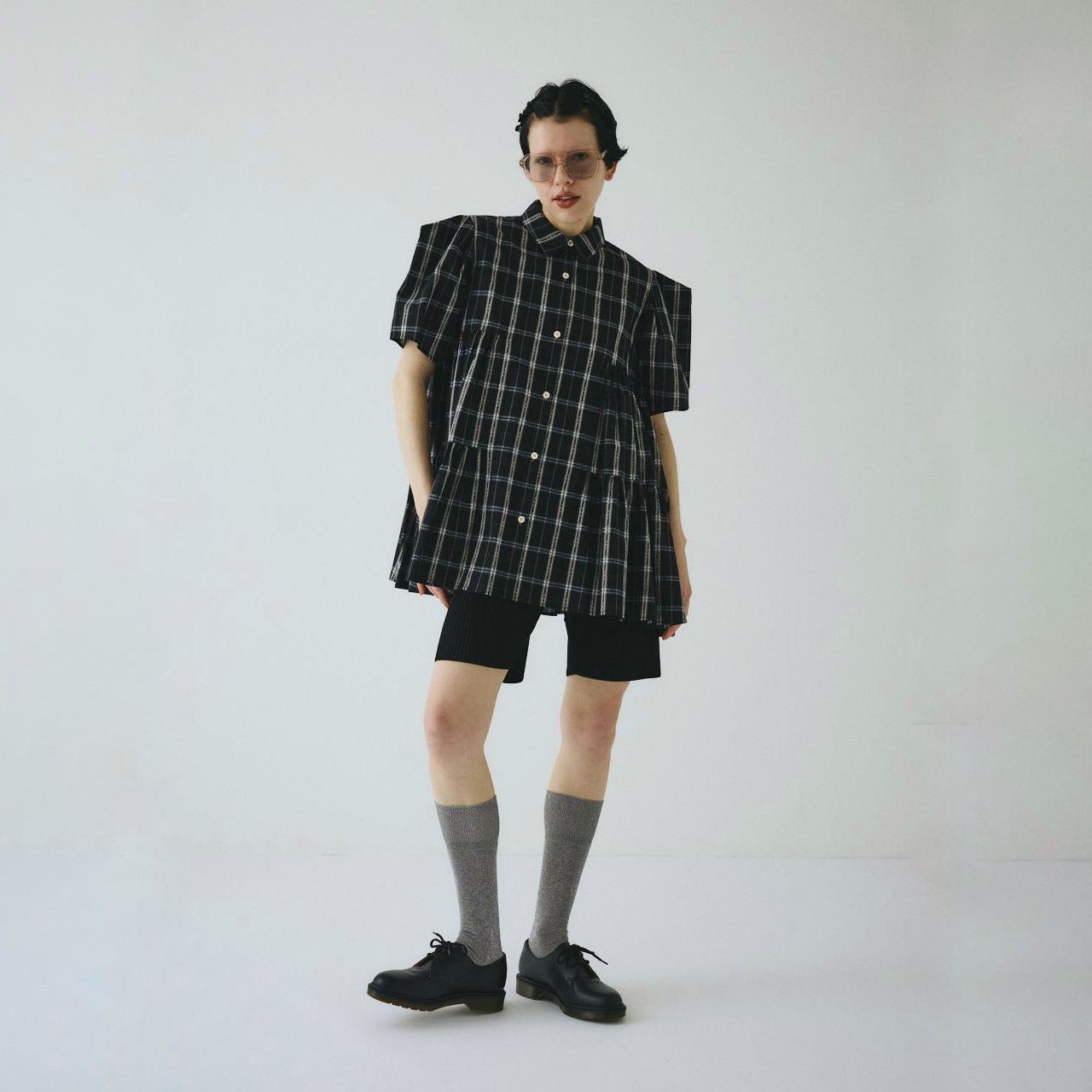 【残り一点】Side gather Aline blouse