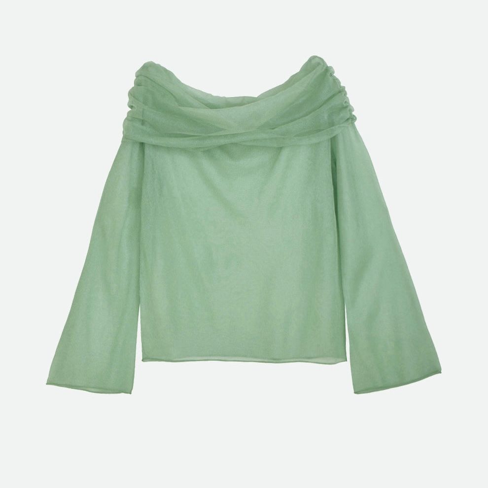【残り一点】Sheer Off Shoulder Knit