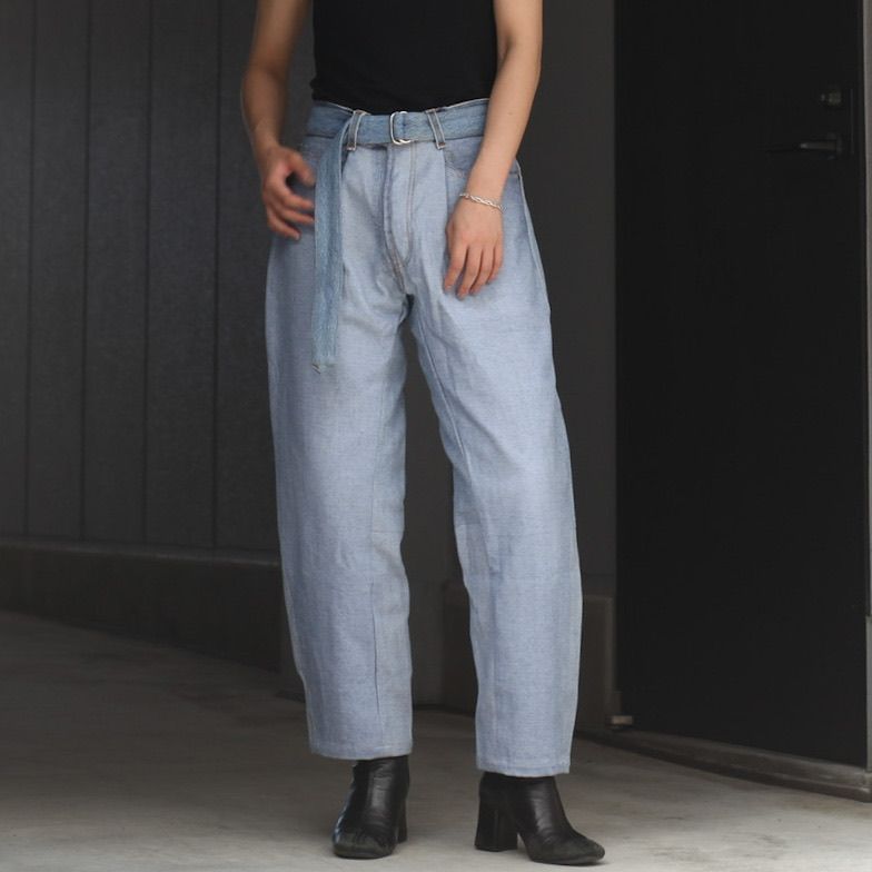 SEEALL - 【残り一点】Reconstructed Belted Baggy Denim_1(S