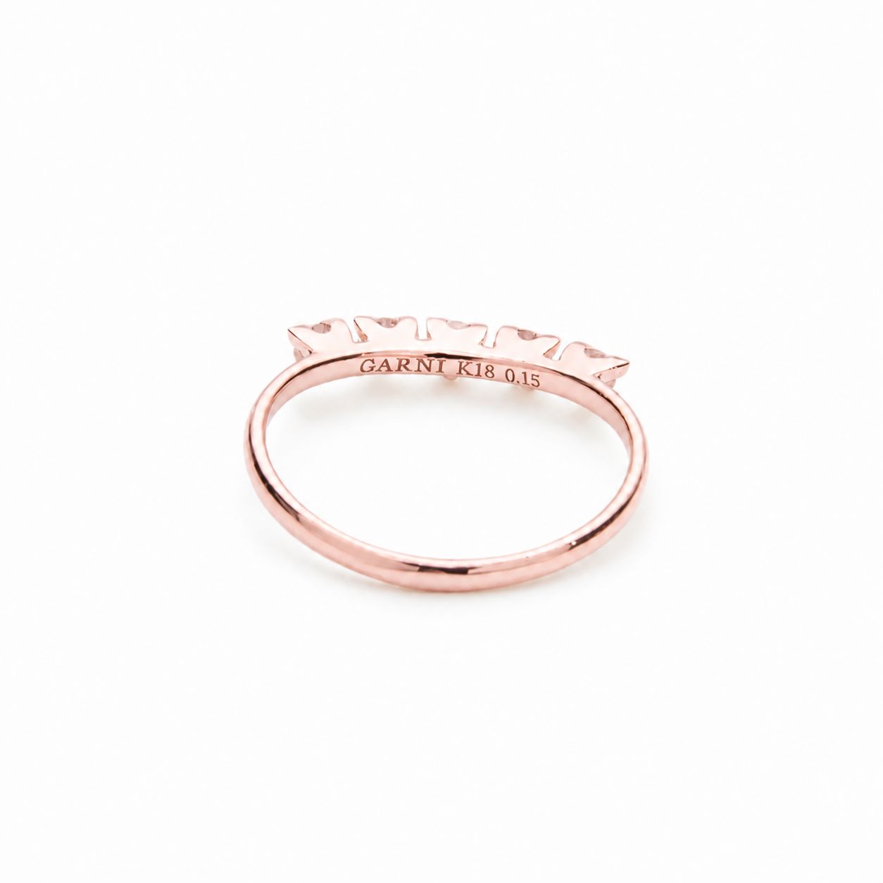 【お取り寄せ注文可能】Triangle 5Dia Ring(K18 PINK GOLD)
