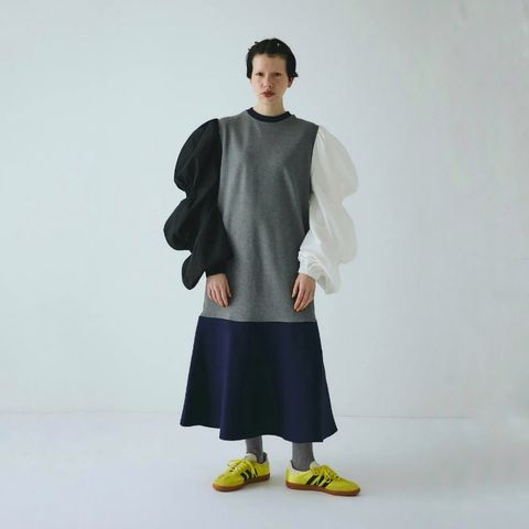 【残り一点】Shirred Balloon Sleeves Dress