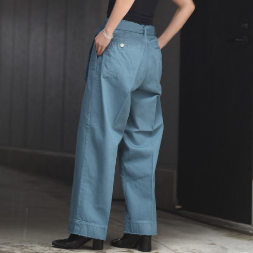 YOKE Belted Wide Legged Denim Trousers | www.amalgamated-bronx.coop