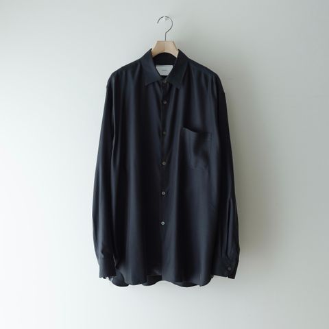 【残りわずか】Cupro Twill Oversized L/S Shirt