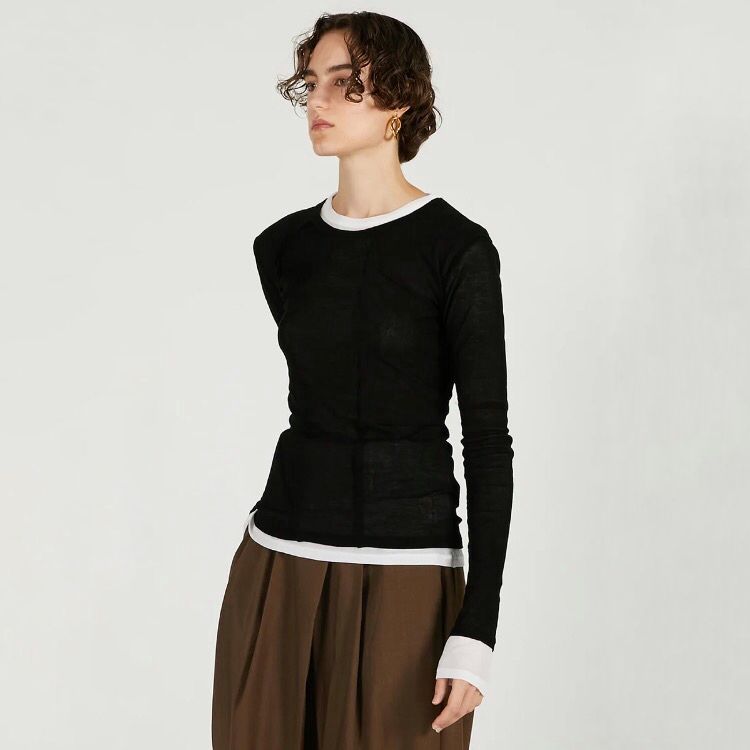 【残り一点】Sheer Fraise Layered Top