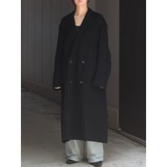 【残り一点】Draped Dart Wool Cashmere Chesterfield Coat