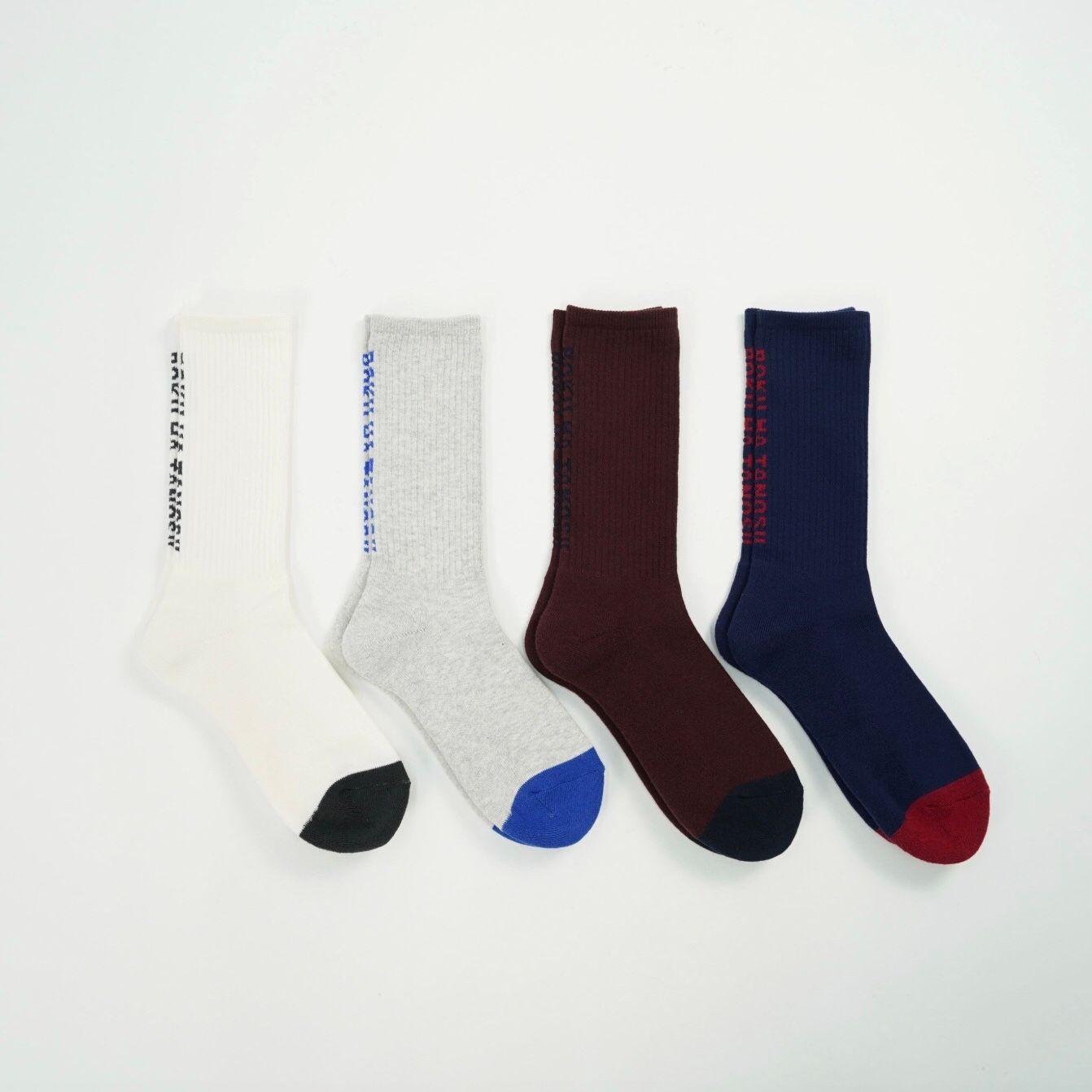 【残りわずか】Boku Tano Socks(BACK LOGO PILE CREW)