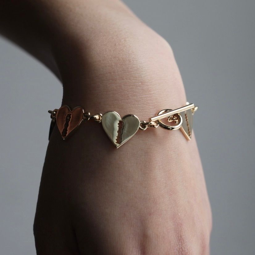 【残りわずか】Multi Heart Razor Bracelet(GOLD)