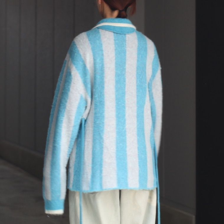 【残り一点】2way Football Stripe Knit