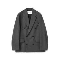 【残り一点】Faux Denim Slant Belt Tailored Jacket