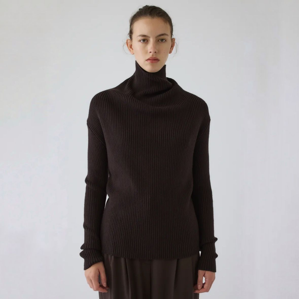 【残り一点】Back Shoulder Rib Knit Tops