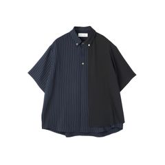 【残り一点】Double Cloth Layered Bi-Color Short Sleeve Shirt