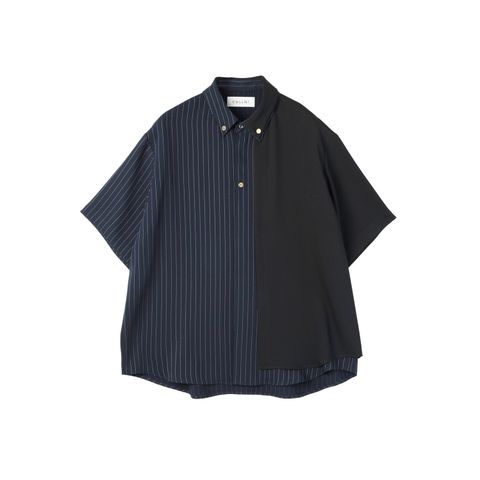 【残り一点】Double Cloth Layered Bi-Color Short Sleeve Shirt